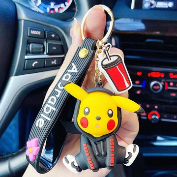 Pokemon 'Pikachu | Black Jacket'  Keyring PVC Keychain