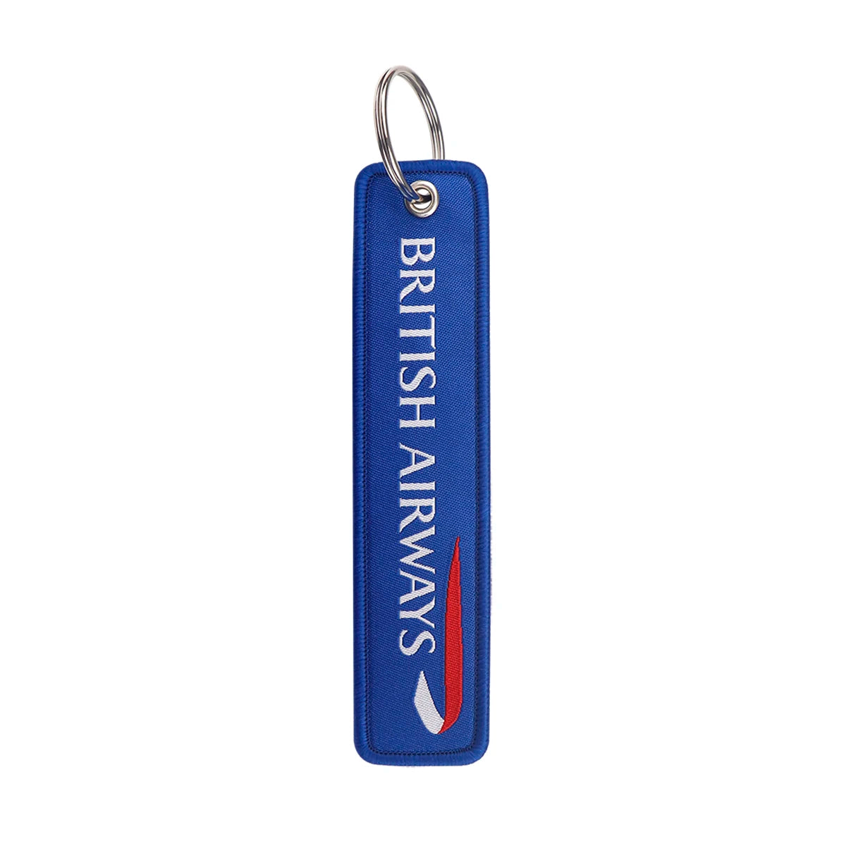 Airline Tag 'British Aairways' Embroidered Keyring Keychain