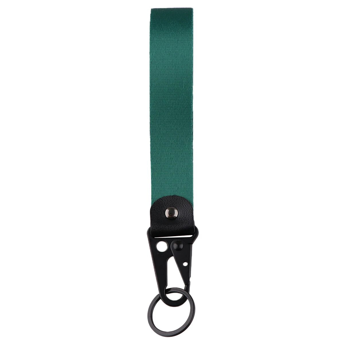 Pine Green Wrist Lanyard Keychain with Keyring Clip