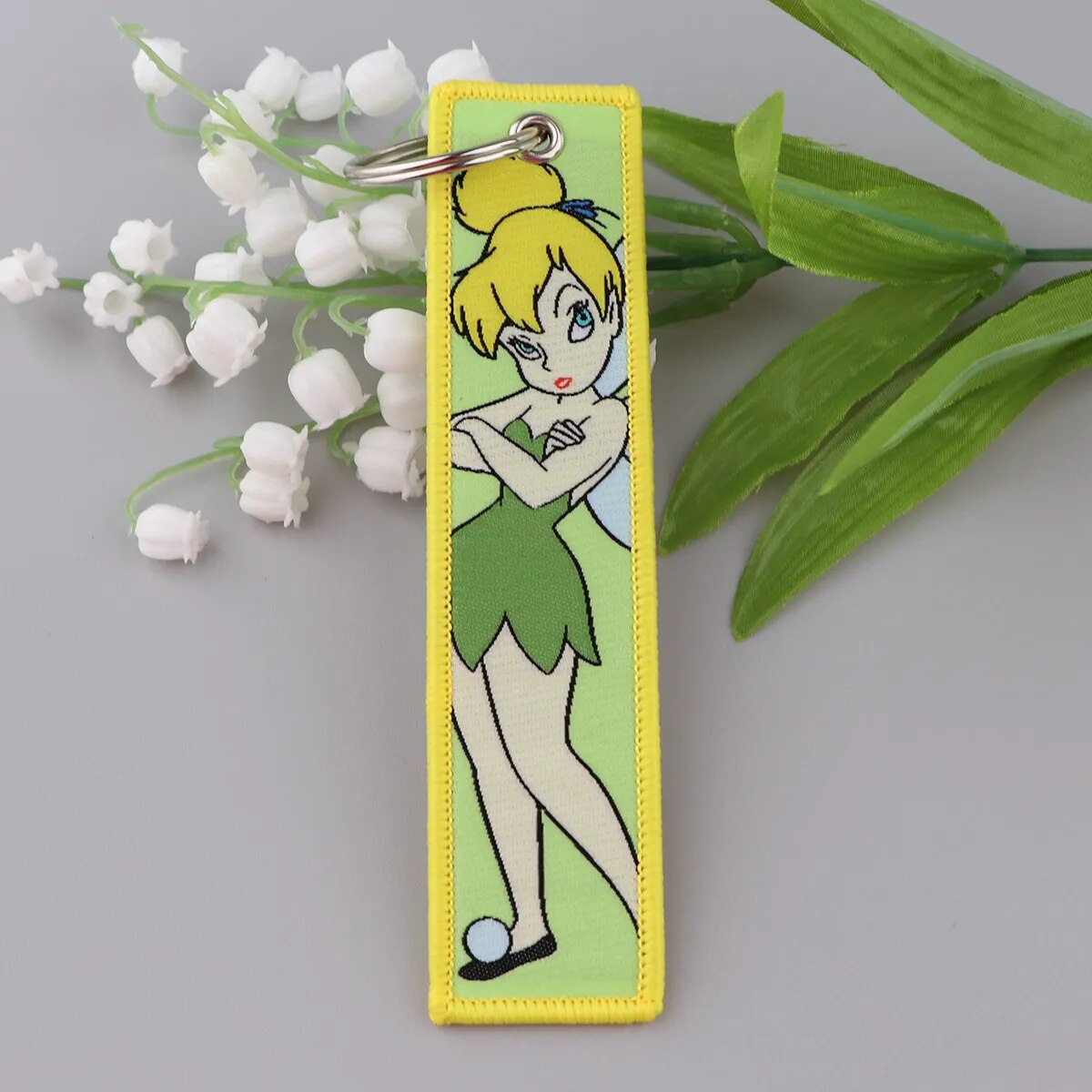 Tinker Bell Embroidered Keychain