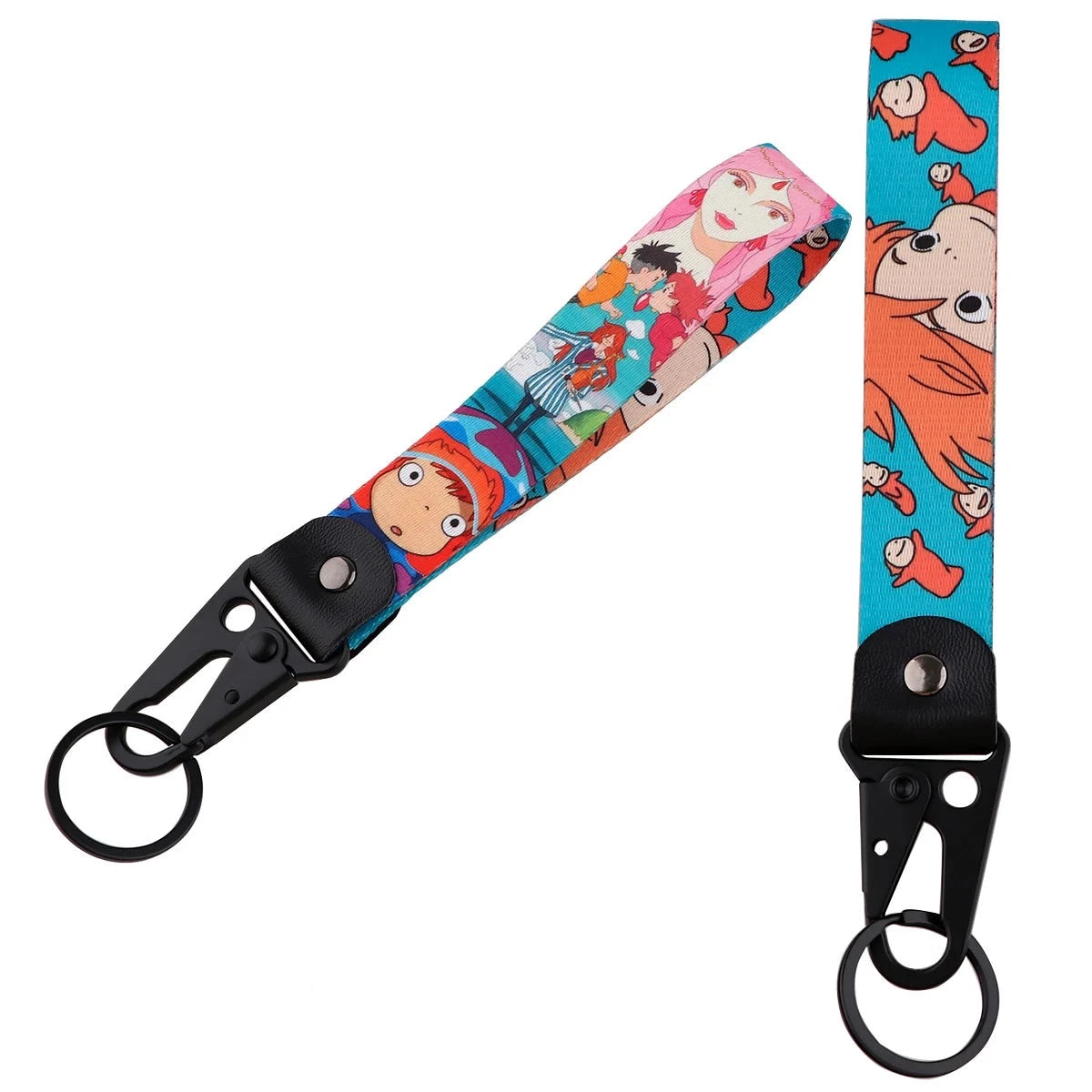 Ponyo & Friends Wrist Lanyard Keychain with Keyring Clip
