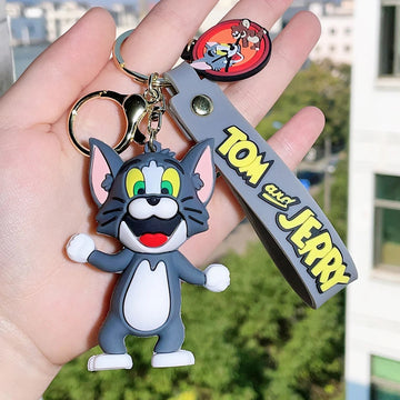 Tom and Jerry 'Happy | Tom' Keyring Rubber Keychain