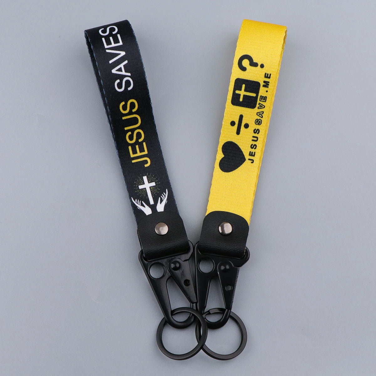 Jesus Saves Me Wrist Lanyard Keyring Clip Keychain