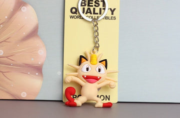Pokemon 'Meowth' Keyring Silicone Keychain