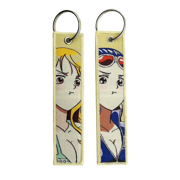One Piece 'Nami x Robin' Embroidered Keychain
