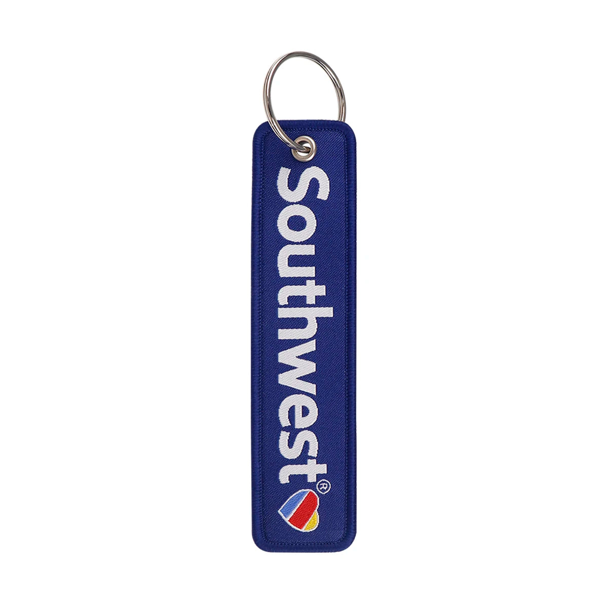 Airline Tag 'Southwest' Embroidered Keyring Keychain