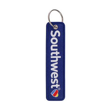 Airline Tag 'Southwest' Embroidered Keyring Keychain