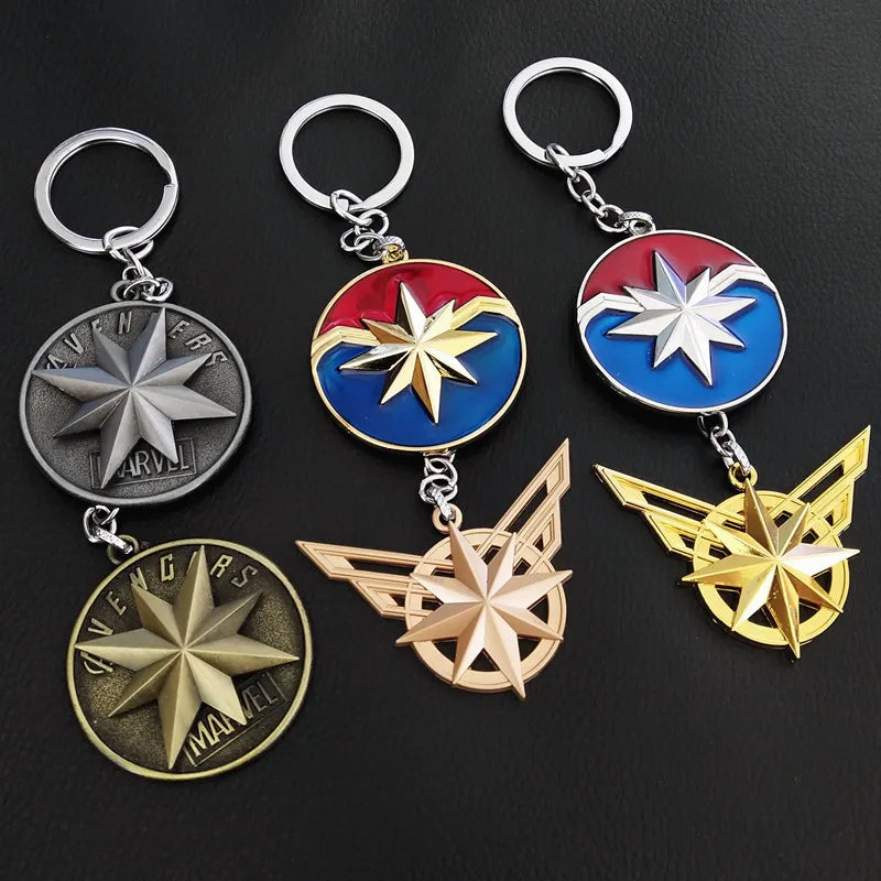 Captain Marvel 'Brass' Keyring Metal Keychain