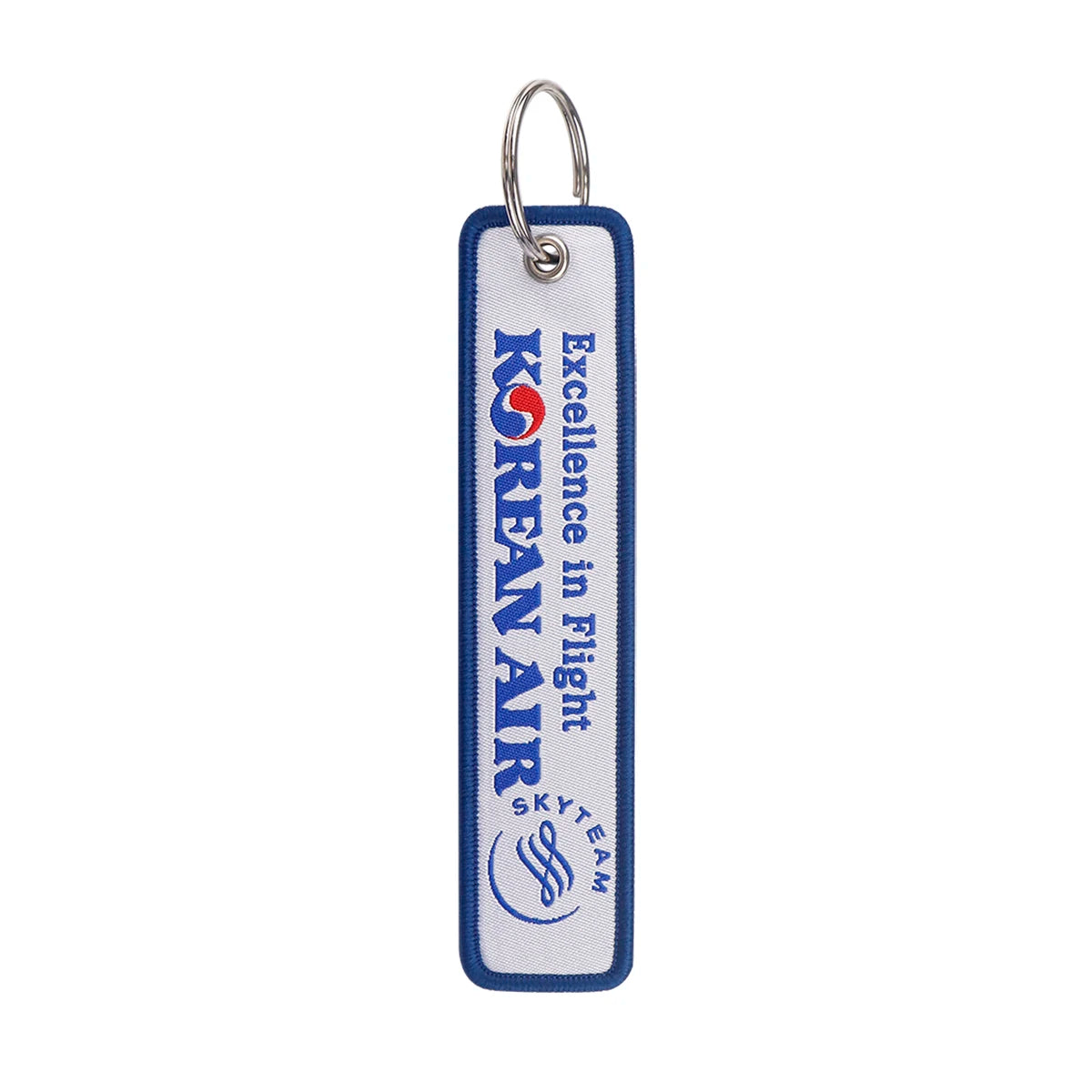Airline Tag 'Korean Air Sky Team' Embroidered Keyring Keychain