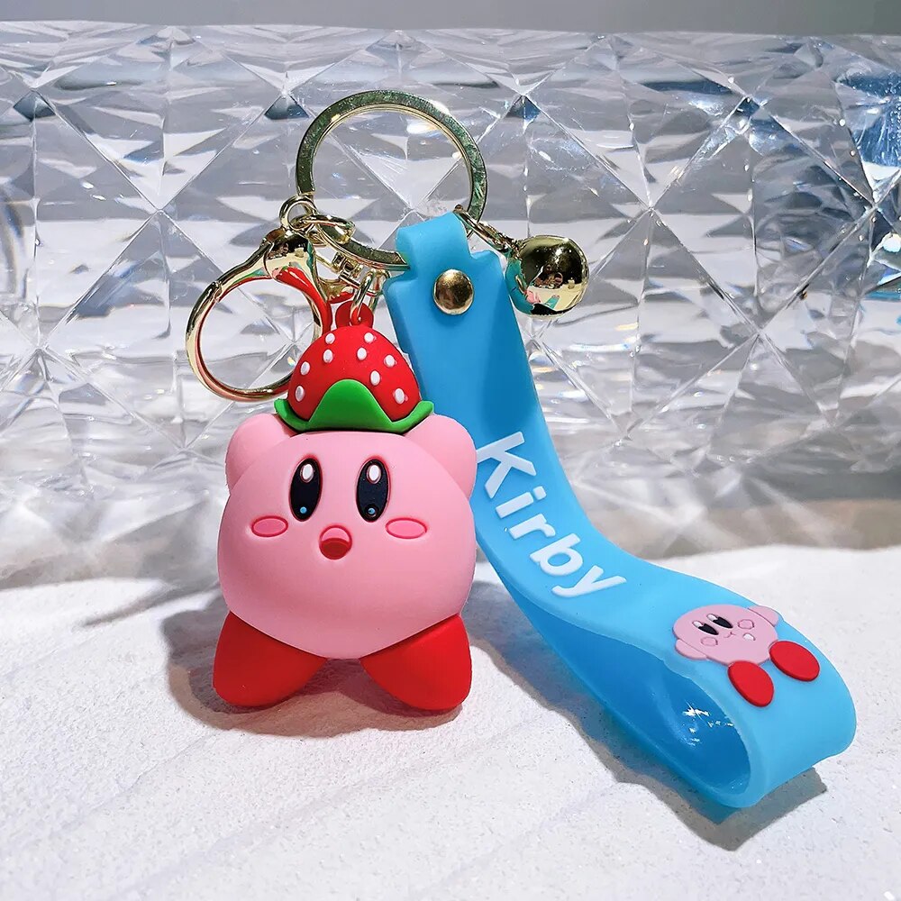 Kirby 'Strawberry' Keyring SIlicone Keychain