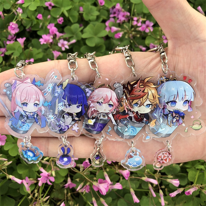 Genshin Impact 'Kamisato Ayaka' Keyring Plastic Keychain