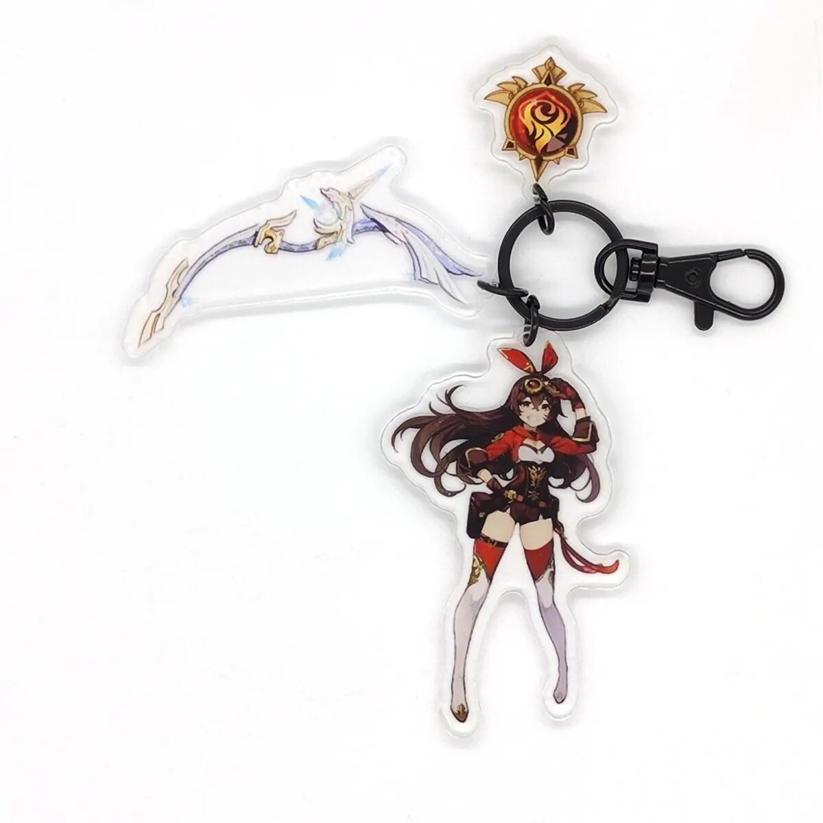Genshin Impact Eye of God Weapon 'Amber' Keyring Acrylic Keychain