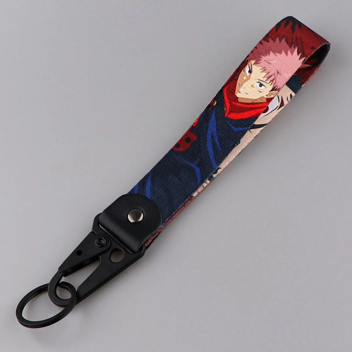 Jujutsu Kaisen 'Yuji Itadori' Wrist Lanyard Keychain with Keyring Clip