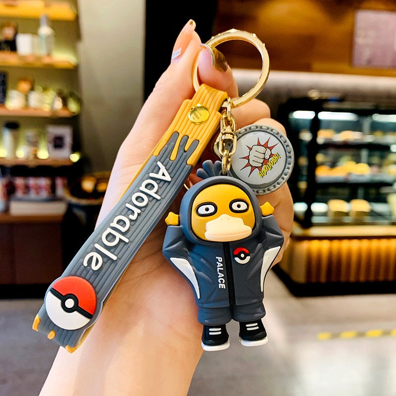 Pokemon 'Psyduck In Hoodie' Keyring PVC Keychain