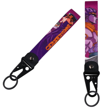 Jojo's Bizarre Adventure Wrist Lanyard Keychain with Keyring Clip