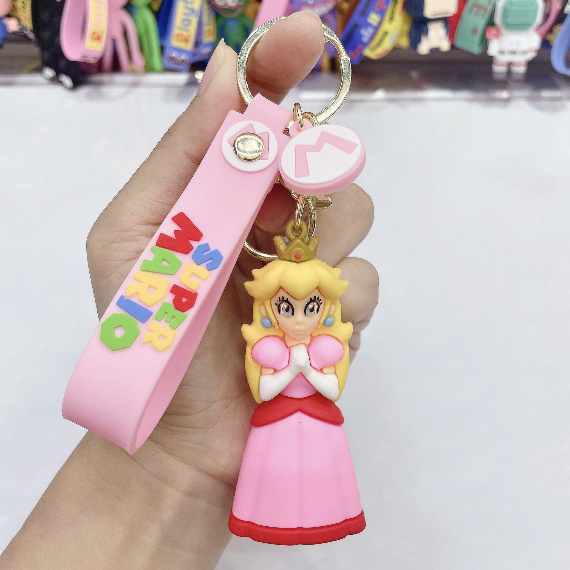 Super Mario 'Princess Peach' Keyring Puppet Keychain