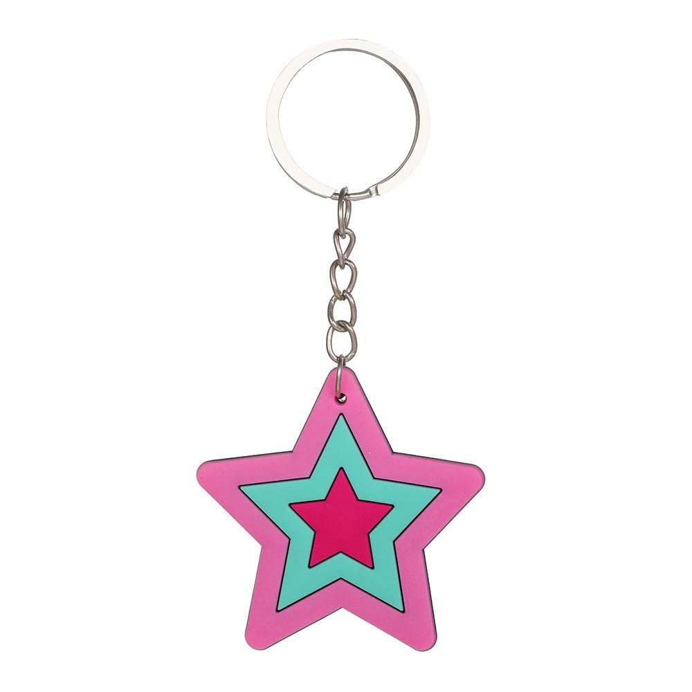 Cartoons 'Cute Star' Keyring Silicone Keychain