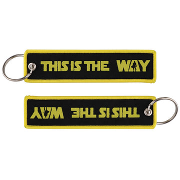 Funny Phrase 'THIS IS THE WAY' Embroidered Keychain
