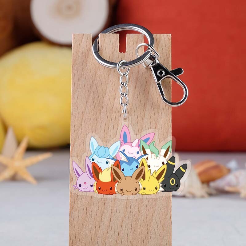 Pokemon 'Eeveelutions' Keyring Acrylic Keychain