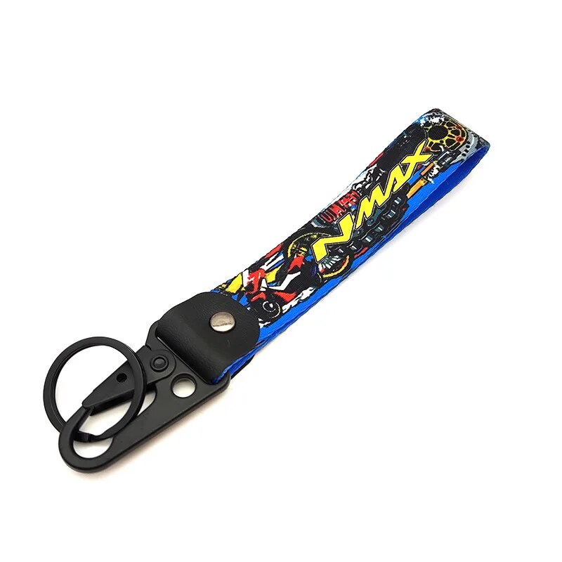 Motorcycle 'Nmax' Wrist Lanyard with Keyring Clip Keychain