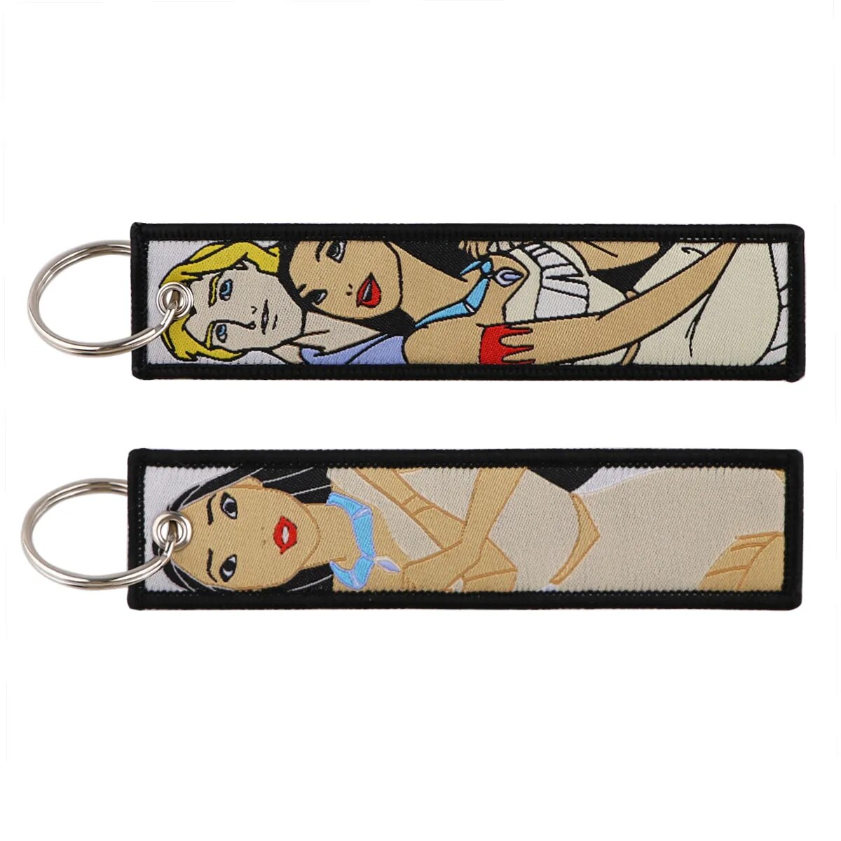 Pocahontas & Captain John Smith Embroidered Keychain