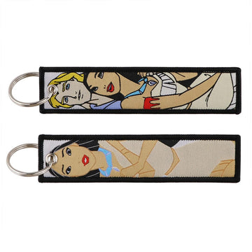 Pocahontas & Captain John Smith Embroidered Keychain