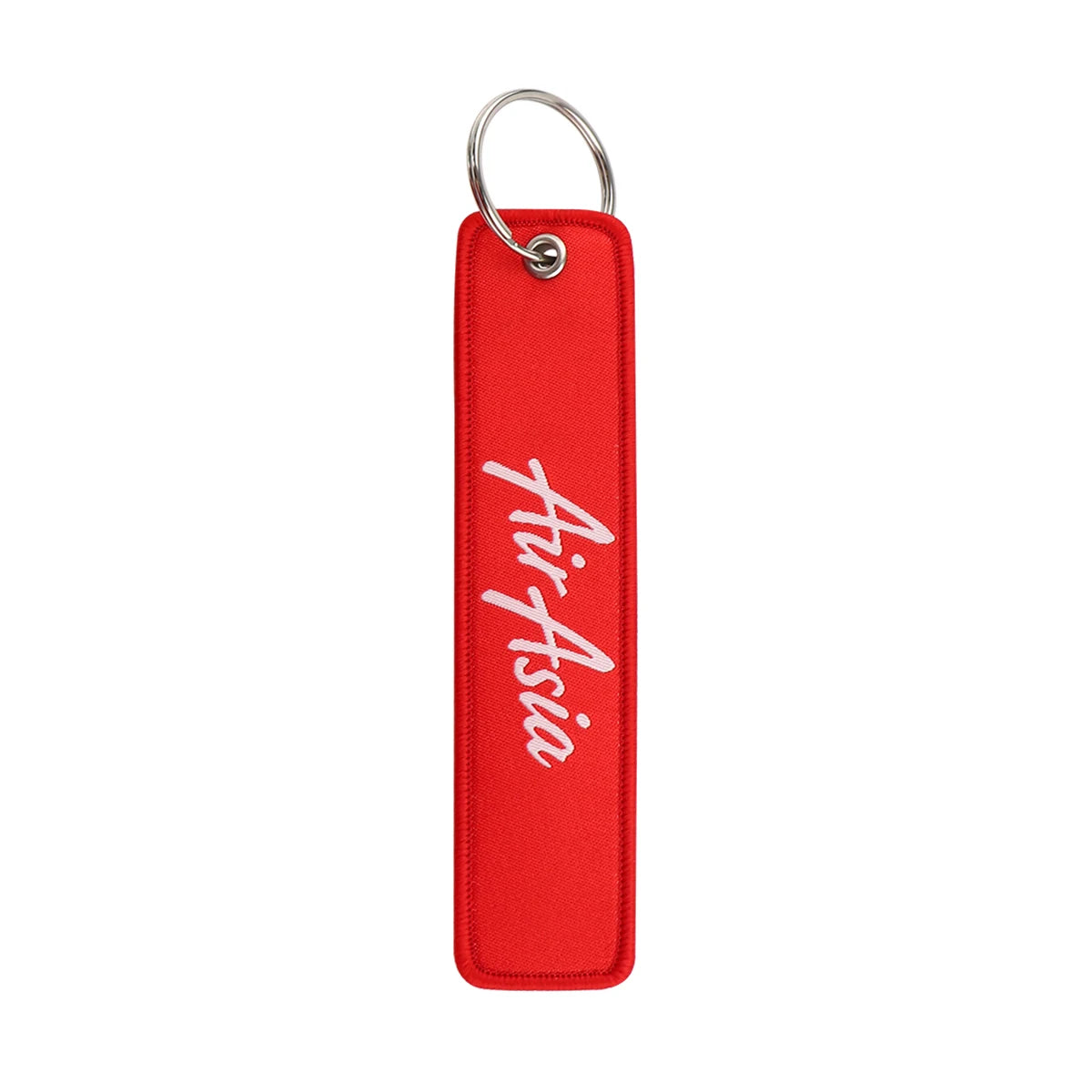 Airline Tag 'Air Asia' Embroidered Keyring Keychain
