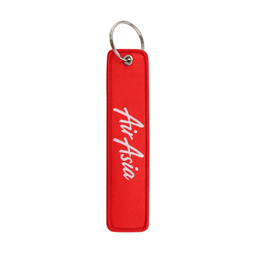 Airline Tag 'Air Asia' Embroidered Keyring Keychain
