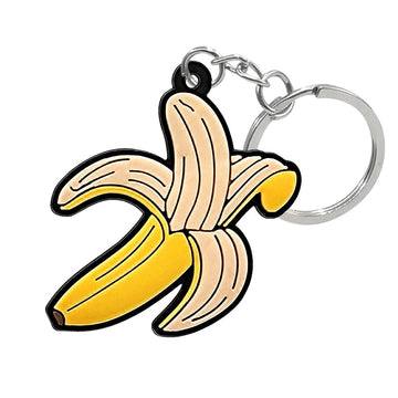 'Banana' Keyring Rubber Keychain