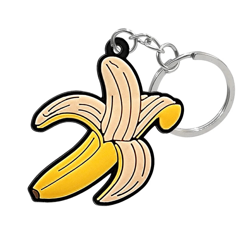 'Banana' Keyring Rubber Keychain