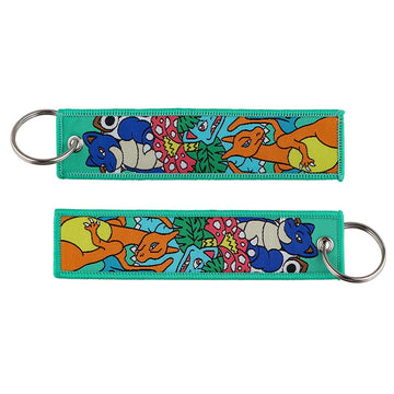 Pokemon 'Charizardx Venusaur x Blastoise' Embroidered Keychain