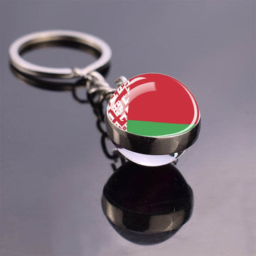 Europe Flag 'Belarus' Keyring Metal Keychain