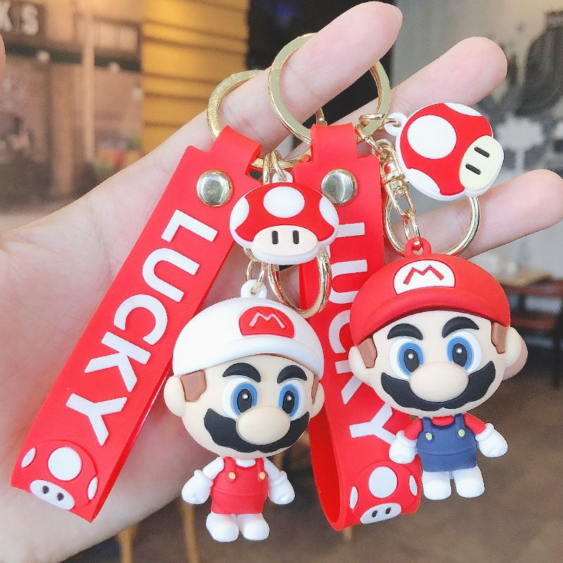 Super Mario 'Mario | White & Red' Keyring Puppet Keychain