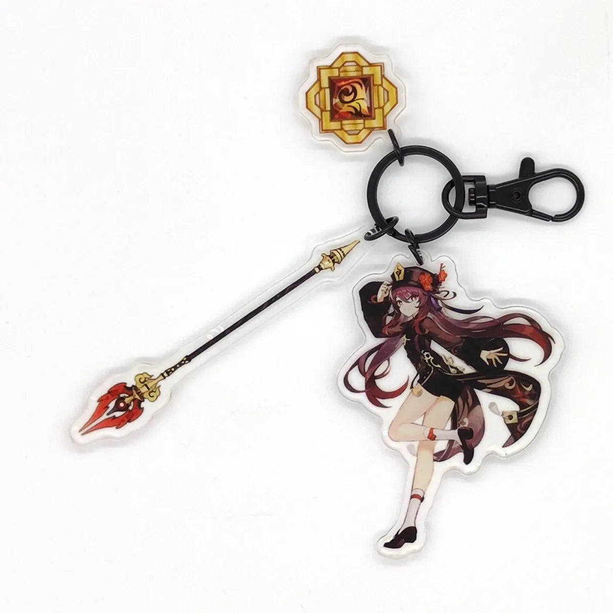 Genshin Impact Eye of God Weapon 'Hu Tao' Keyring Acrylic Keychain