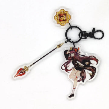Genshin Impact Eye of God Weapon 'Hu Tao' Keyring Acrylic Keychain