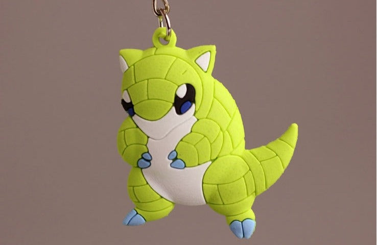 Pokemon 'Sandshrew' Keyring Silicone Keychain