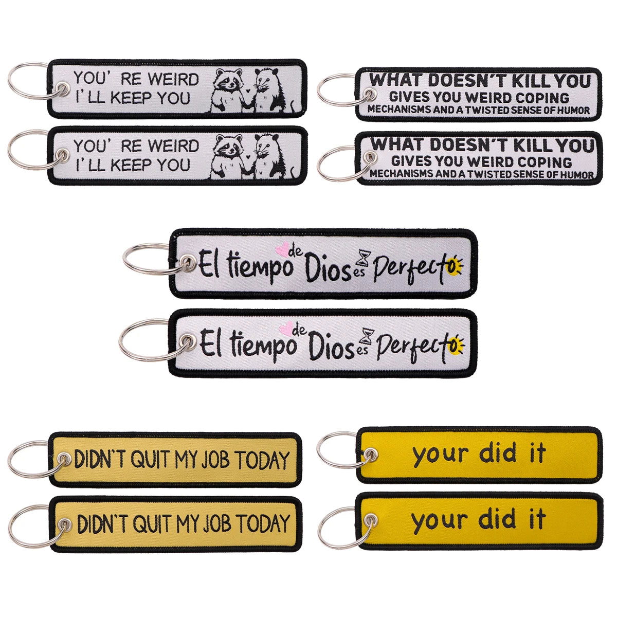 Your did It Embroidered Keyring Keychain