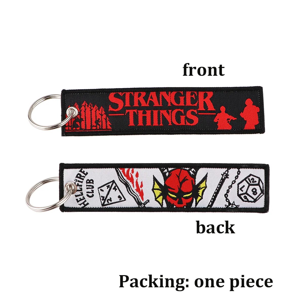 Stranger Things Embroidered Keychain