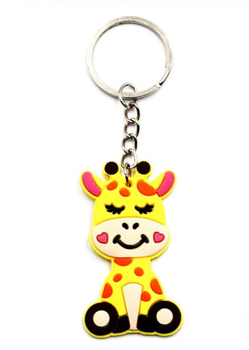 Cartoons 'Cute Giraffe' Keyring Silicone Keychain