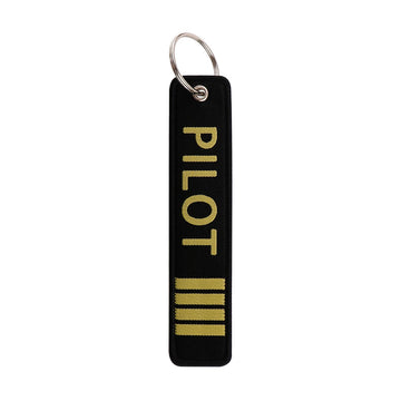 Aviation 'Pilot' Embroidered Keyring Keychain