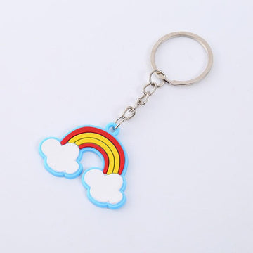Cartoons 'Rainbow Clouds Ver, 1' Keyring Silicone Keychain