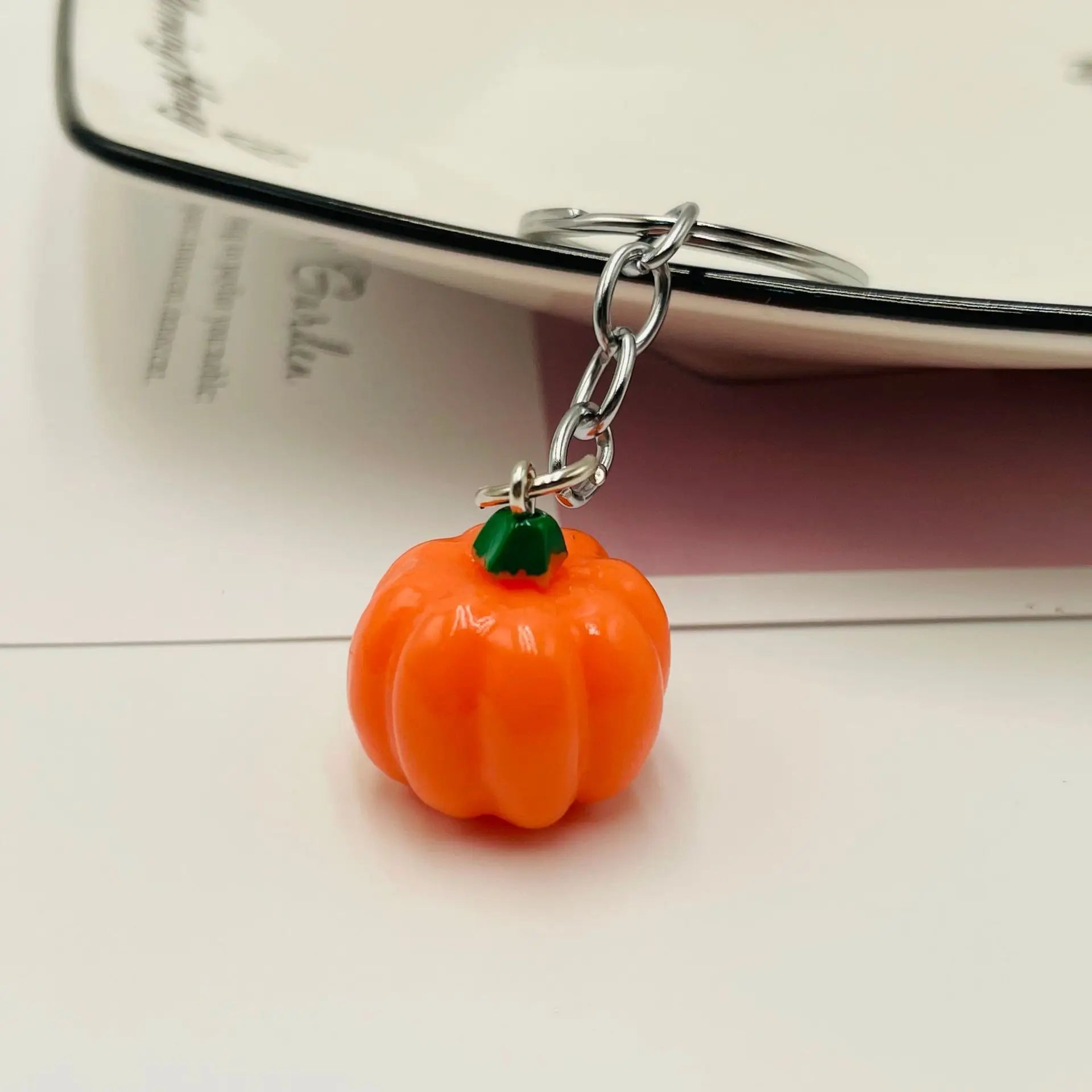 Fruit 'Pumpkin' Keyring Resin Keychain