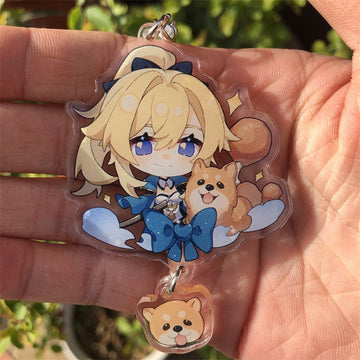Genshin Impact 'Jean | Dog' Keyring Plastic Keychain