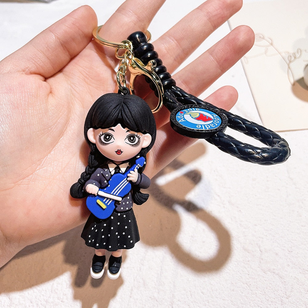 Addams Family 'Wednesday Addams | Violin Ver. 2' Keyring Silicone Keychain