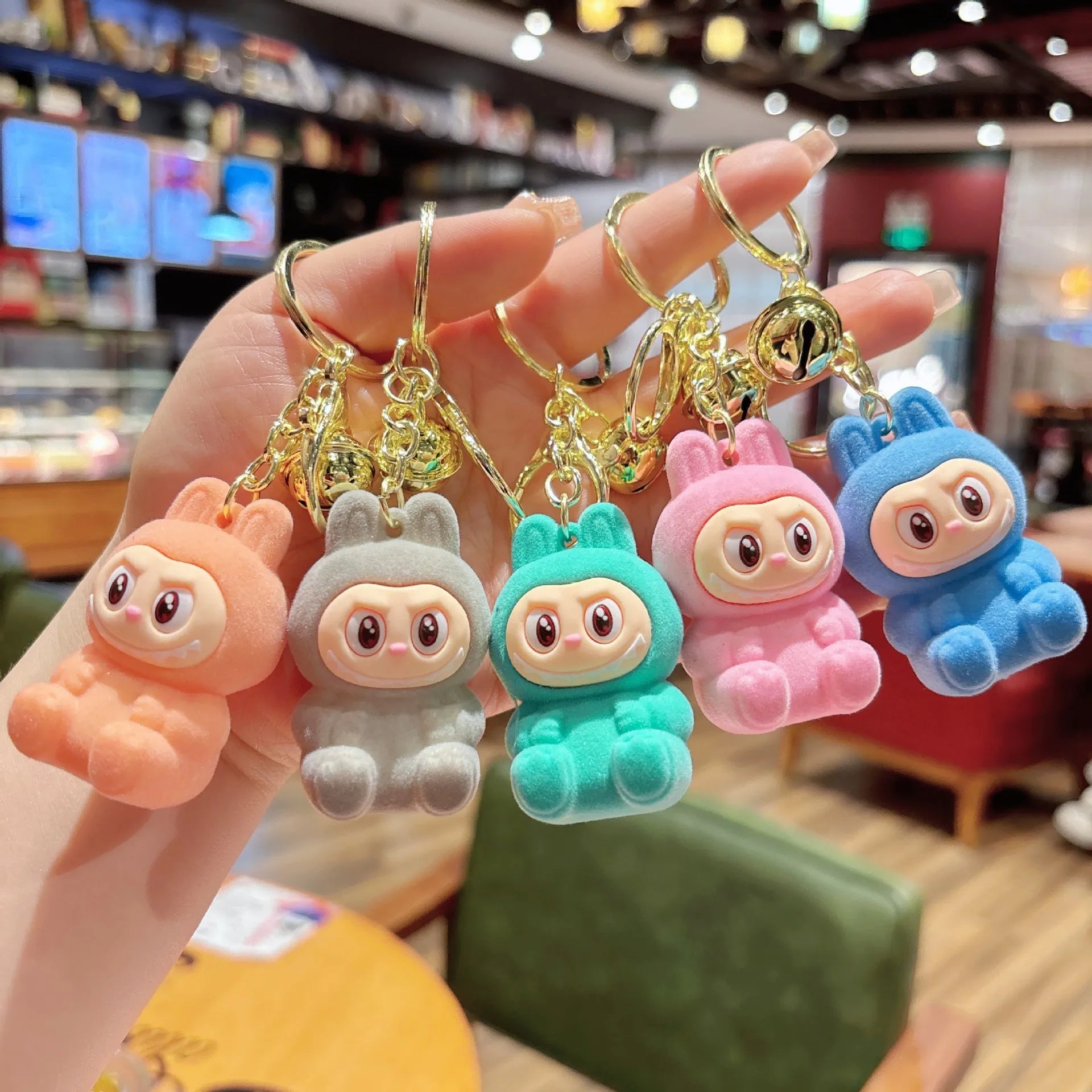 Labubu 'Sisi | Bell Charm' Velvet PVC Keyring Keychain