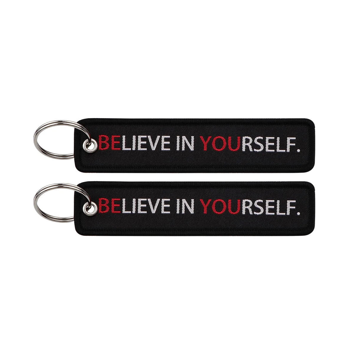 Believe In Yourself Embroidered Keyring Keychain