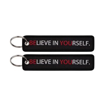 Believe In Yourself Embroidered Keyring Keychain