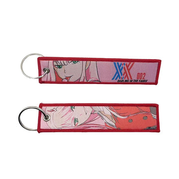 Darling in the Franxx 'Zero Two' Embroidered Keychain