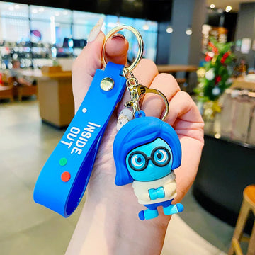Inside Out 'Sadness' Keyring Rubber Keychain