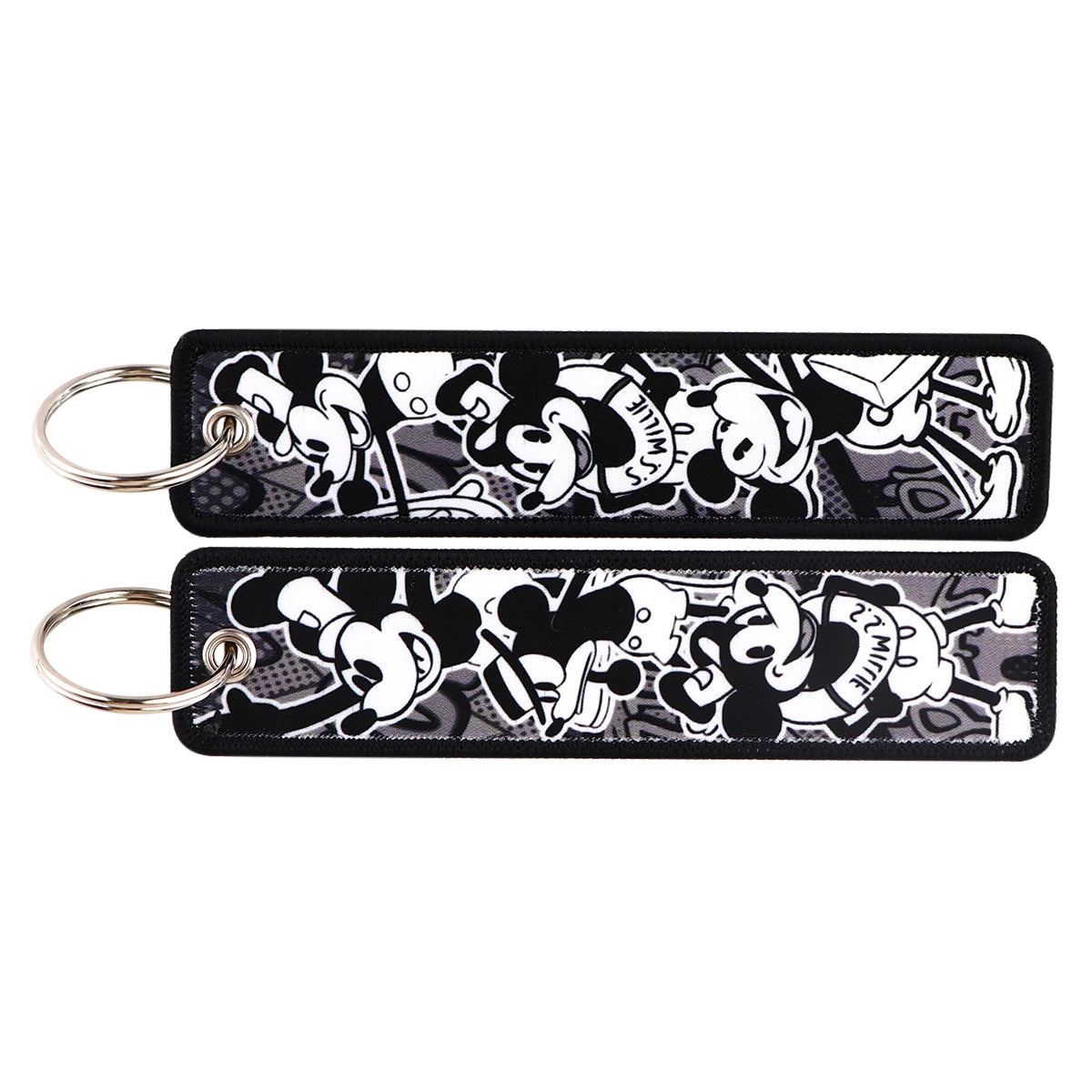 Mickey Mouse 'Steamboat Willie' Embroidered Keyring Keychain